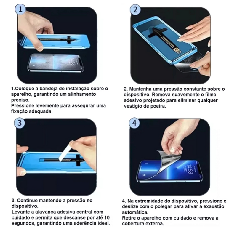 Película Privacidade 3D p/ iPhone X XS 11 12 13 14 15 16 Pro Max
