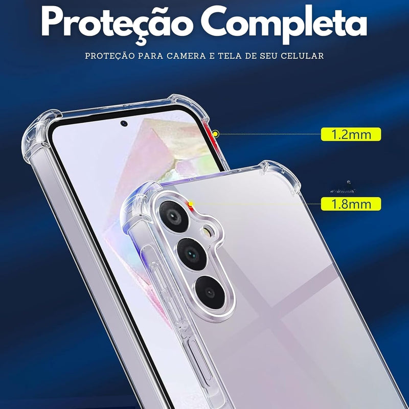 Capa Antishock + Película 3D PREMIUM para Samsung Toda Serie Galaxy A