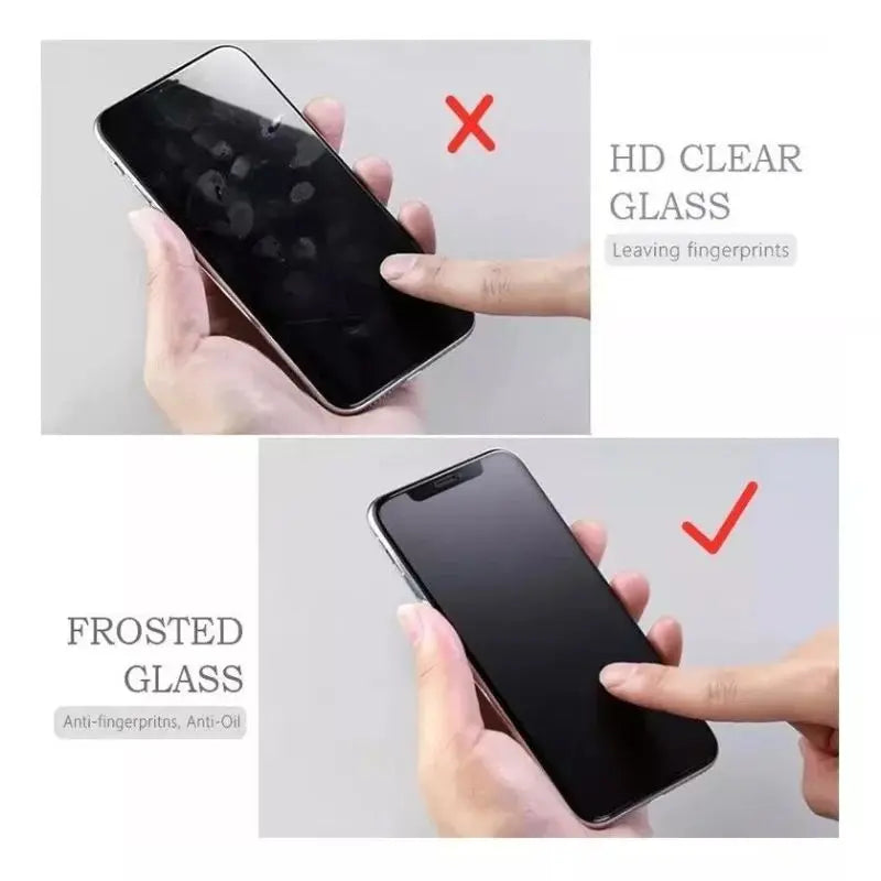 Película de Privacidade Fosca 3D para iPhone 6 7 X XS XR 11 12 13 14 15 16 e Todas as Versões Pro Plus Pro Max Mini com Toque Suave e Cobertura Total em Vidro ou Hidrogel