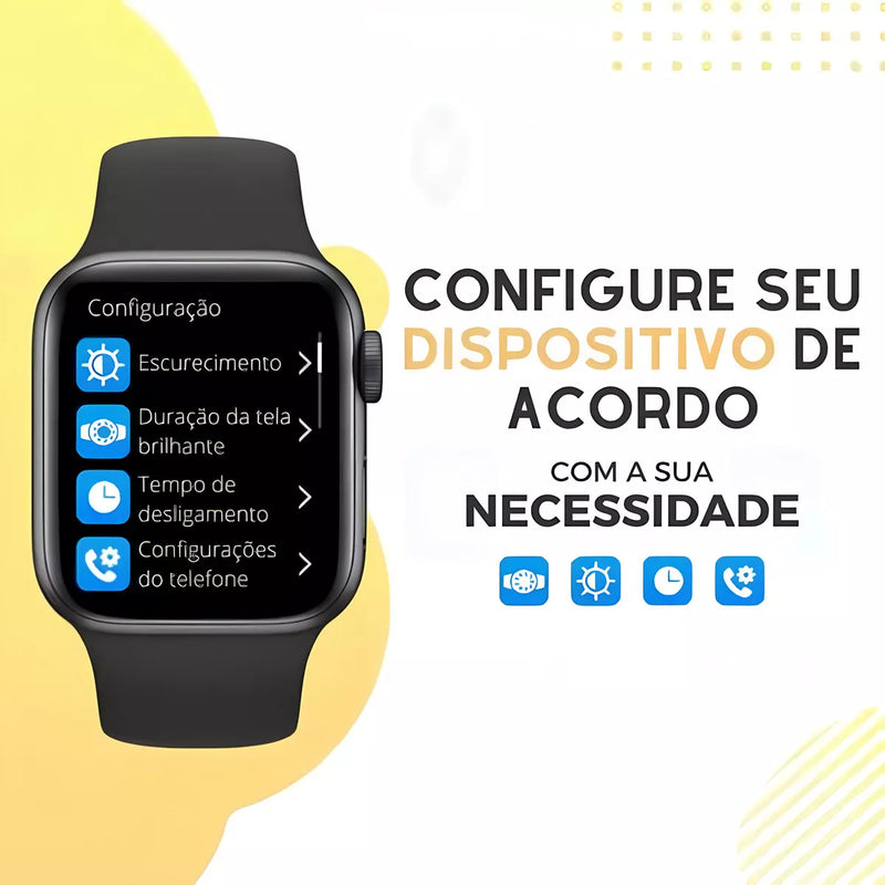 Smartwatch S8 PRO Tela HD 1.75 Chamadas Bluetooth iOS Android
