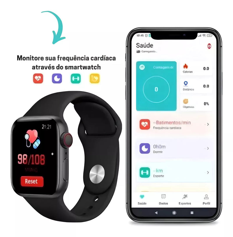 Smartwatch S8 PRO Tela HD 1.75 Chamadas Bluetooth iOS Android
