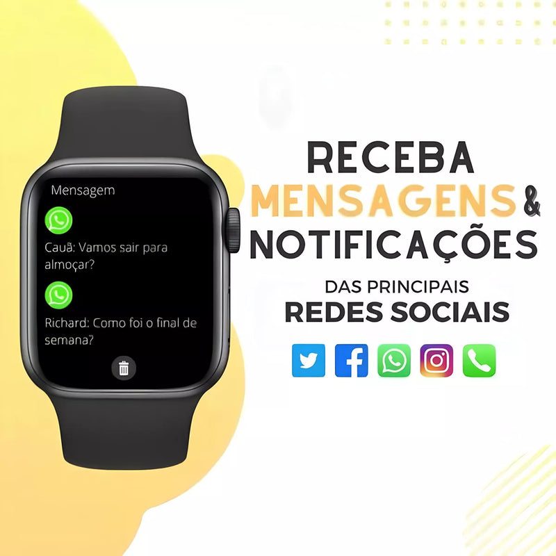 Smartwatch S8 PRO Tela HD 1.75 Chamadas Bluetooth iOS Android