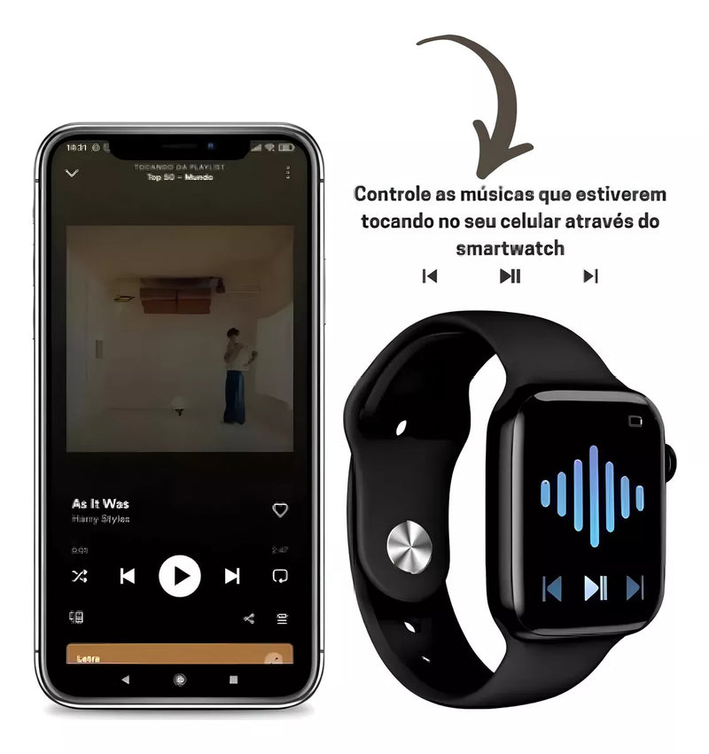 Smartwatch S8 PRO Tela HD 1.75 Chamadas Bluetooth iOS Android