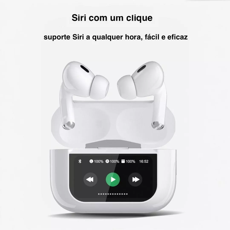 Fone Bluetooth Tela Touch LED Controle Volume iOS Android