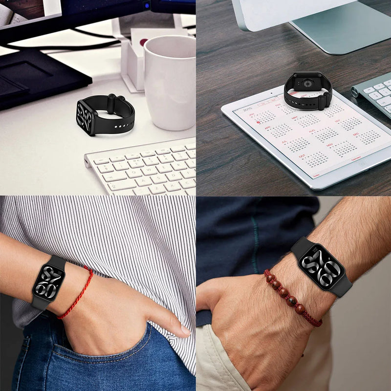 Pulseira de Silicone Premium com Encaixe Ajustável para Xiaomi Mi Band 8 Pro e Redmi Watch 4 com Conforto Prolongado e Design Resistente para Uso Diário