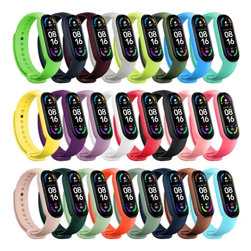 Pulseira de Silicone Premium para Mi Band 3 4 5 6 7 8 9 e 10 com Encaixe Específico para Cada Modelo com Conforto Máximo e Cores Variadas para Estilo Diário ou Esportivo