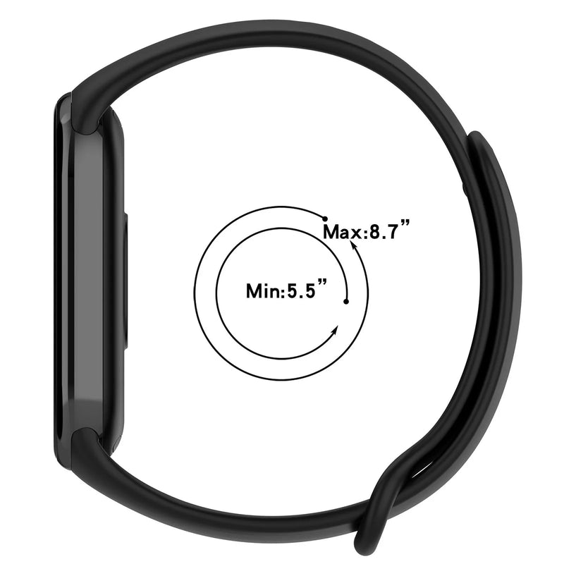Pulseira de Silicone Premium com Fecho Metálico para Xiaomi Mi Band 8 9 e 8 NFC com Ajuste Confortável e Design Resistente para Uso Diário