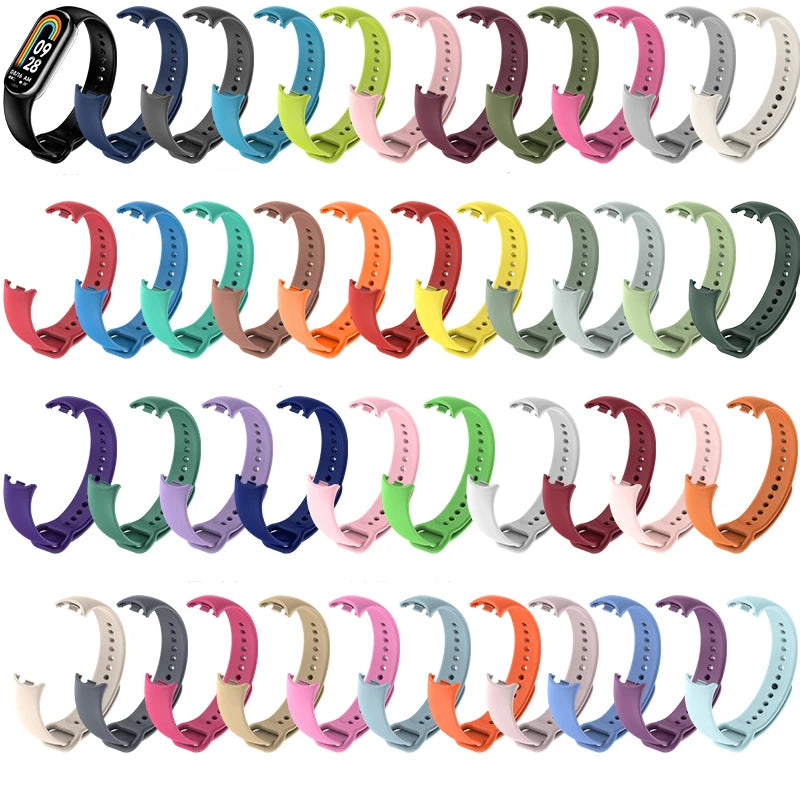 Pulseira de Silicone Premium com Fecho Metálico para Xiaomi Mi Band 8 9 e 8 NFC com Ajuste Confortável e Design Resistente para Uso Diário