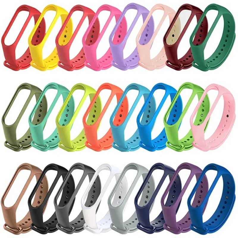 Pulseira de Silicone Premium para Mi Band 3 4 5 6 7 8 9 e 10 com Encaixe Específico para Cada Modelo com Conforto Máximo e Cores Variadas para Estilo Diário ou Esportivo