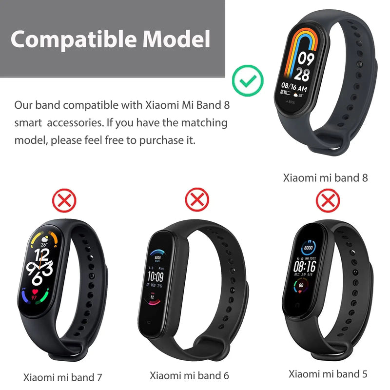 Pulseira de Silicone Premium com Fecho Metálico para Xiaomi Mi Band 8 9 e 8 NFC com Ajuste Confortável e Design Resistente para Uso Diário