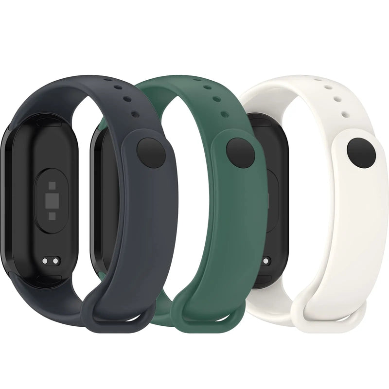 Pulseira de Silicone Premium com Fecho Metálico para Xiaomi Mi Band 8 9 e 8 NFC com Ajuste Confortável e Design Resistente para Uso Diário