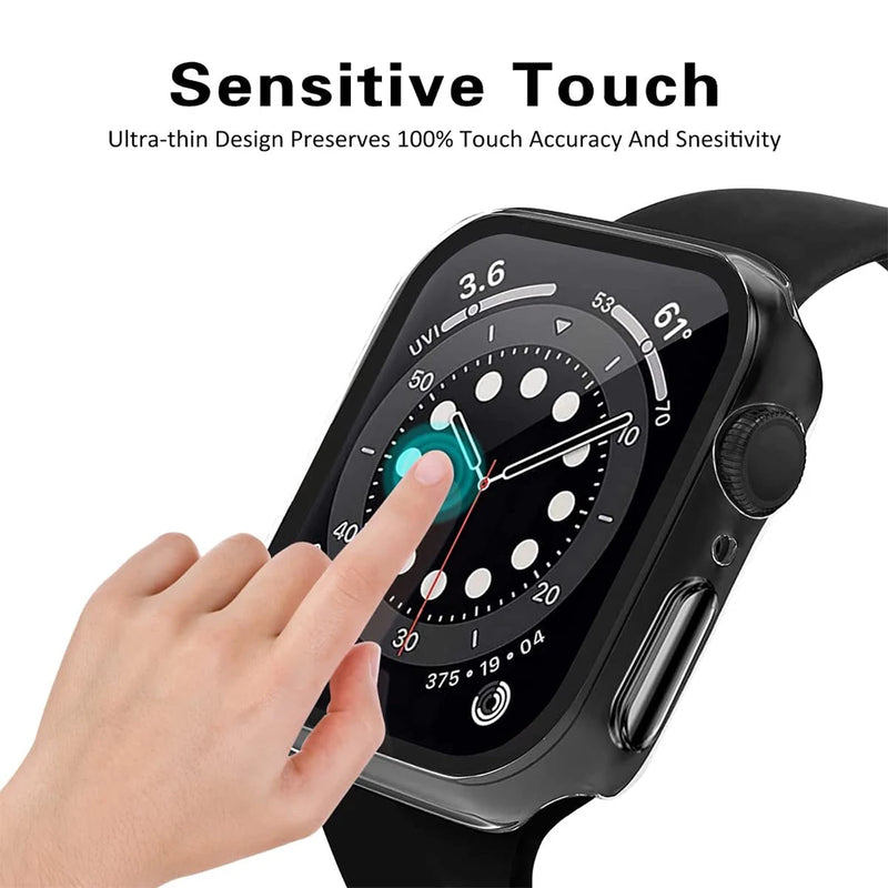 Capa Transparente em Silicone Flexível com Encaixe Preciso para Apple Watch com Proteção Antirriscos e Compatibilidade com Tamanhos de 38mm a 49mm