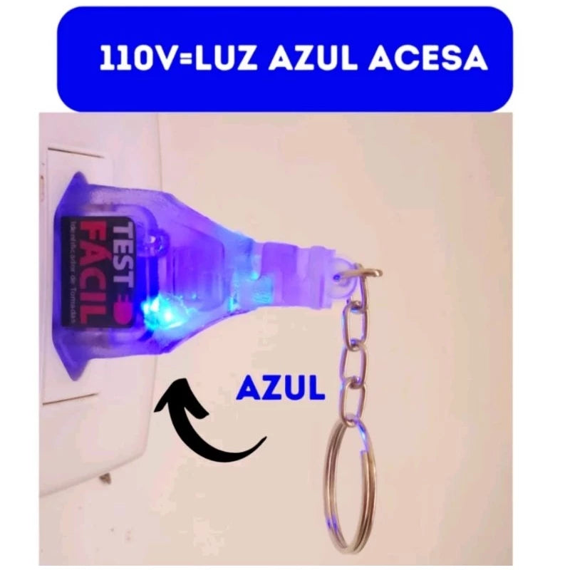 Chaveiro Teste Identificador Tensão 110V 220V LED Voltagem Tomada