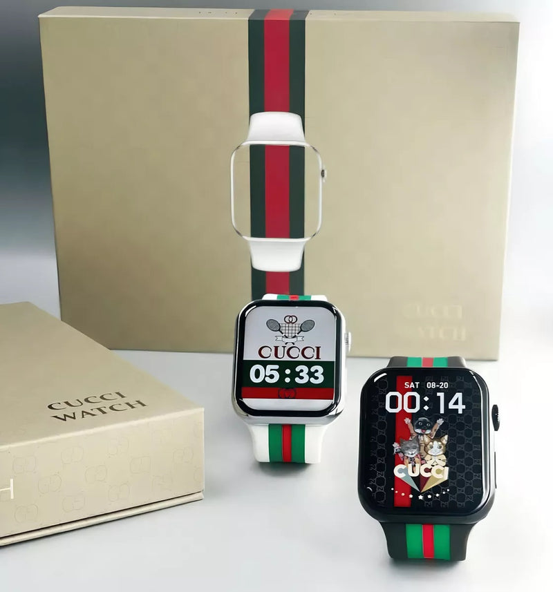 Smartwatch Cucci Watch com Tela IPS 2.0 em Aço Inoxidável com Chamadas Bluetooth Pulseira de Silicone e Compatibilidade com Android e iOS