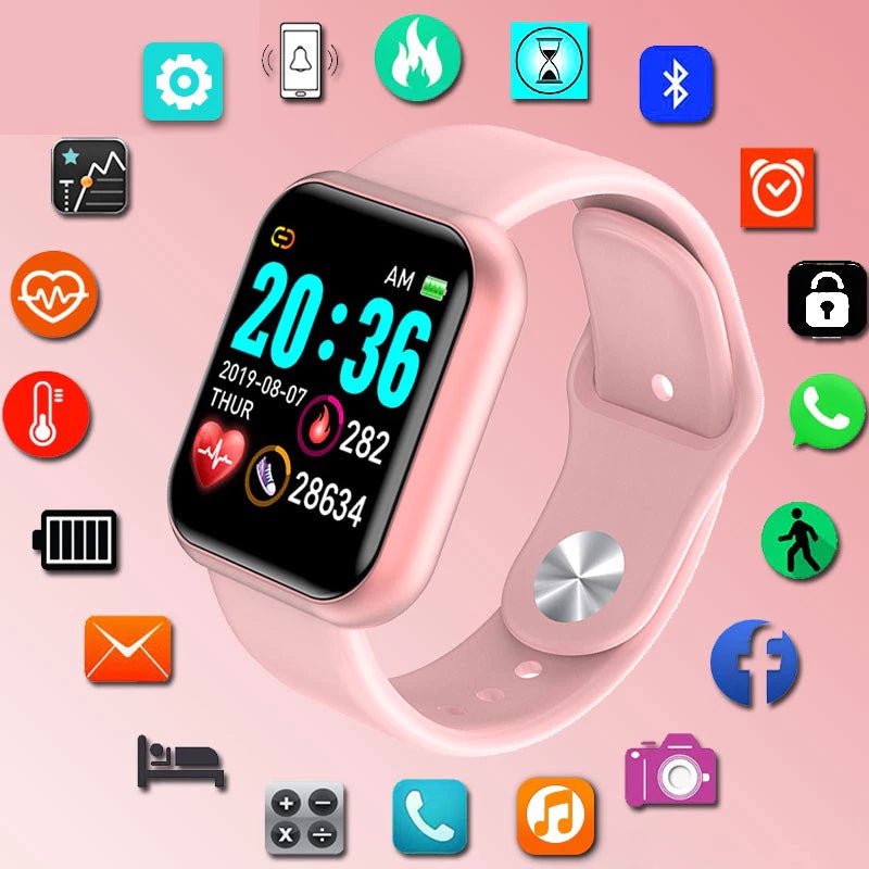 Smartwatch com Monitor de Saúde e Notificações Inteligentes com Tela Touch para Android e iOS