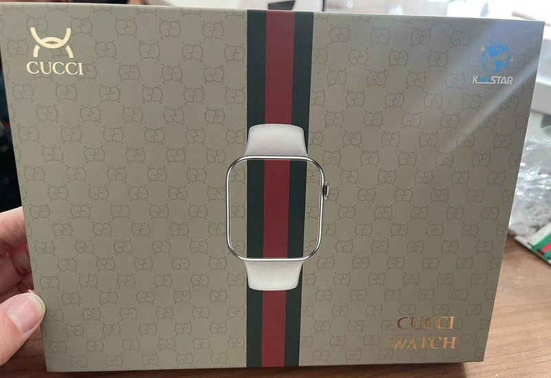 Smartwatch Cucci Watch com Tela IPS 2.0 em Aço Inoxidável com Chamadas Bluetooth Pulseira de Silicone e Compatibilidade com Android e iOS