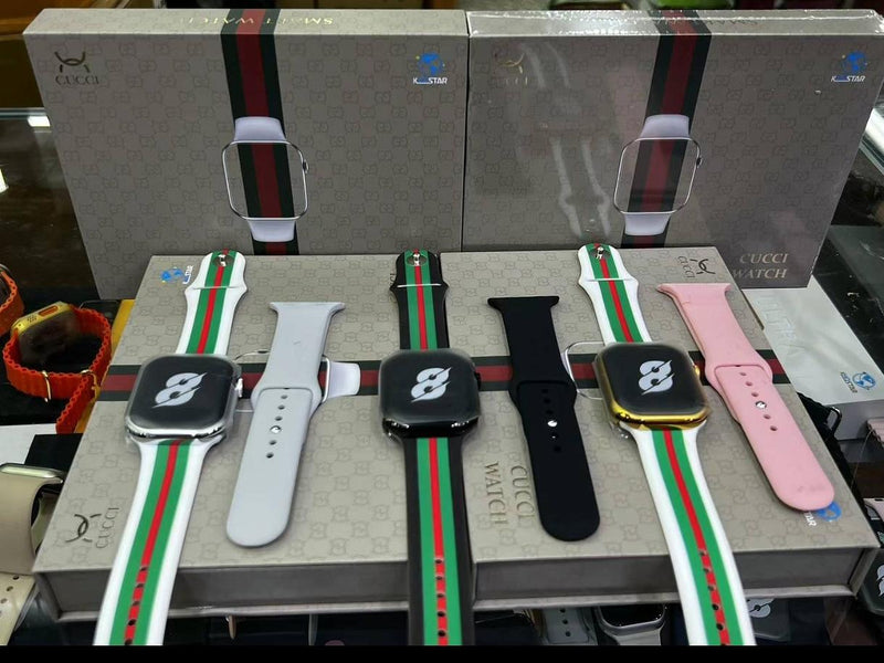 Smartwatch Cucci Watch com Tela IPS 2.0 em Aço Inoxidável com Chamadas Bluetooth Pulseira de Silicone e Compatibilidade com Android e iOS